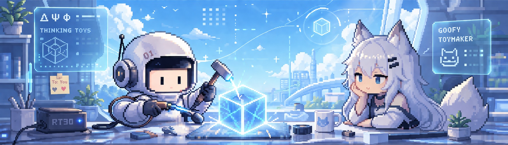 A simple pixel-style banner